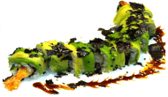 Caterpillar 8 pcs. (nobashi shrimp in tempura, cucumber, avocado and Philadelphia)